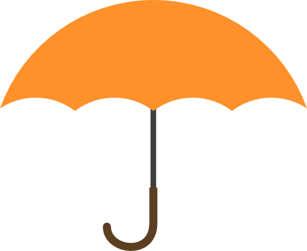 Umbrella Clip Art Orange (600x490)