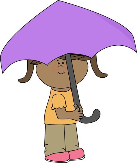 Girl Under Umbrella - Under Clip Art (461x550)