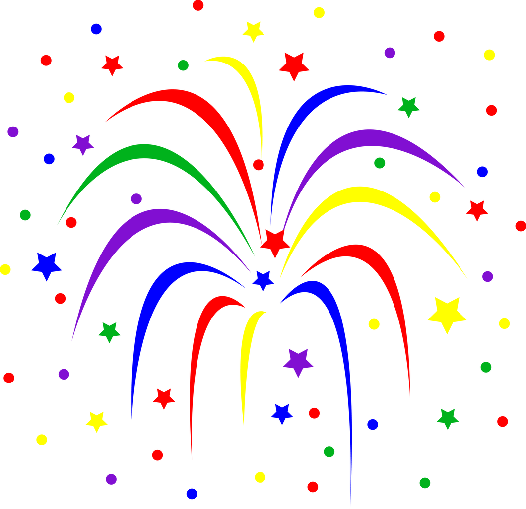 Celebration Fireworks Clip Art Fireworks Animations - Celebration Clip Art Animated (1060x1026)