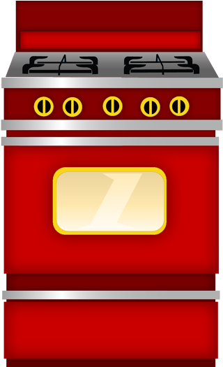 Food Clipartvector Clipartvectorskitchen - Red Stove Clipart (405x561)