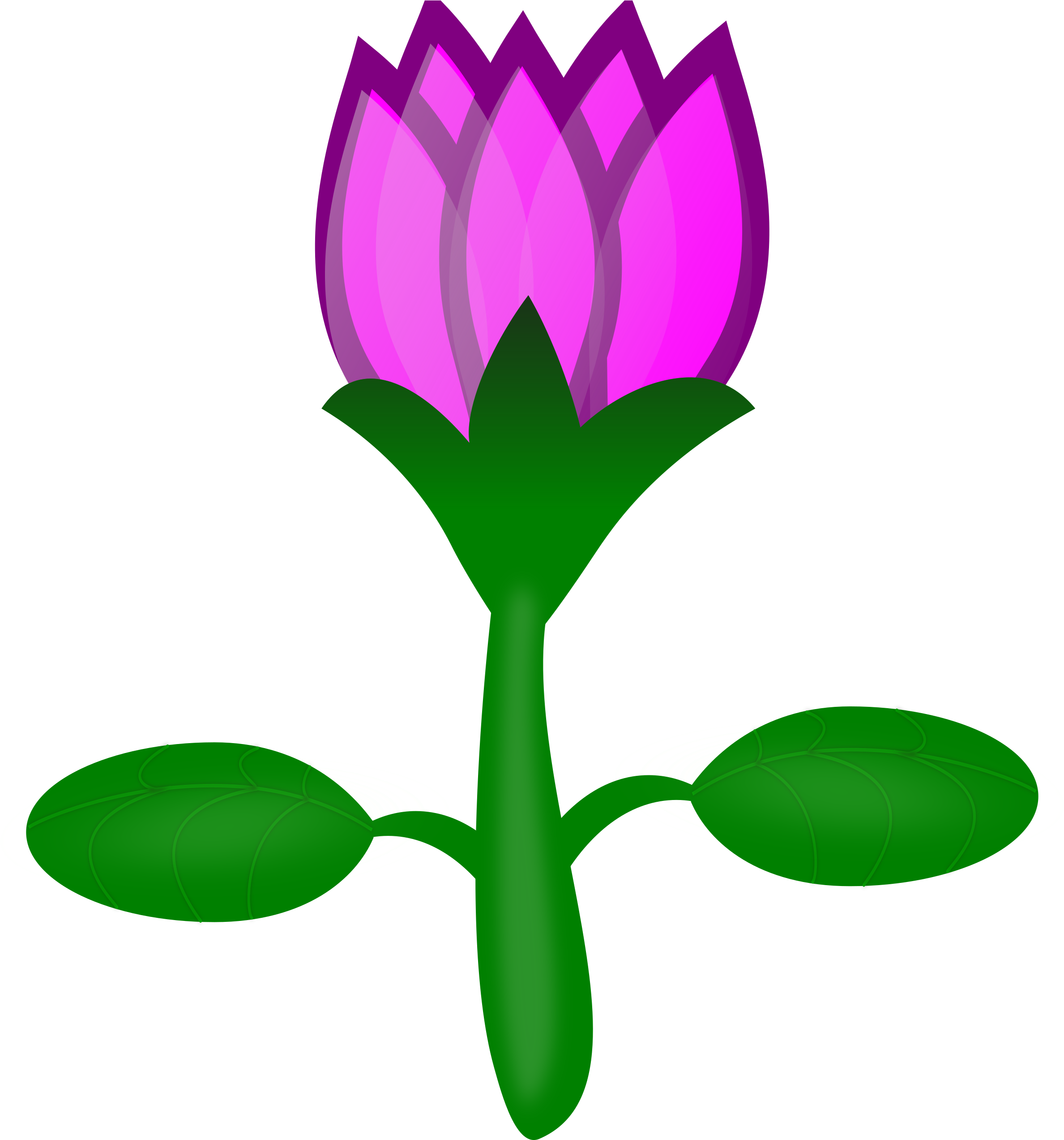 Lotus Clip Art Image Black And White Free Download - Cartoon Flower Without Background (2400x2544)