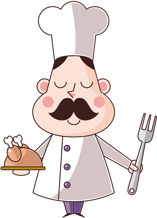 Cozinheiros - Free Download Clipart Cartoon Chef (670x941)