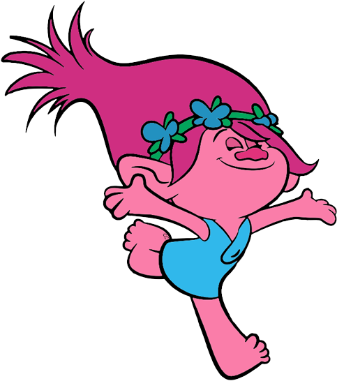 And Clipped By Cartoon Clipart - Trolls Poppy Clip Art (491x551)