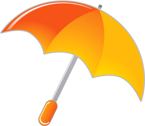 Baby Shower Umbrella Clipart Free - Orange Umbrella Png (512x512)