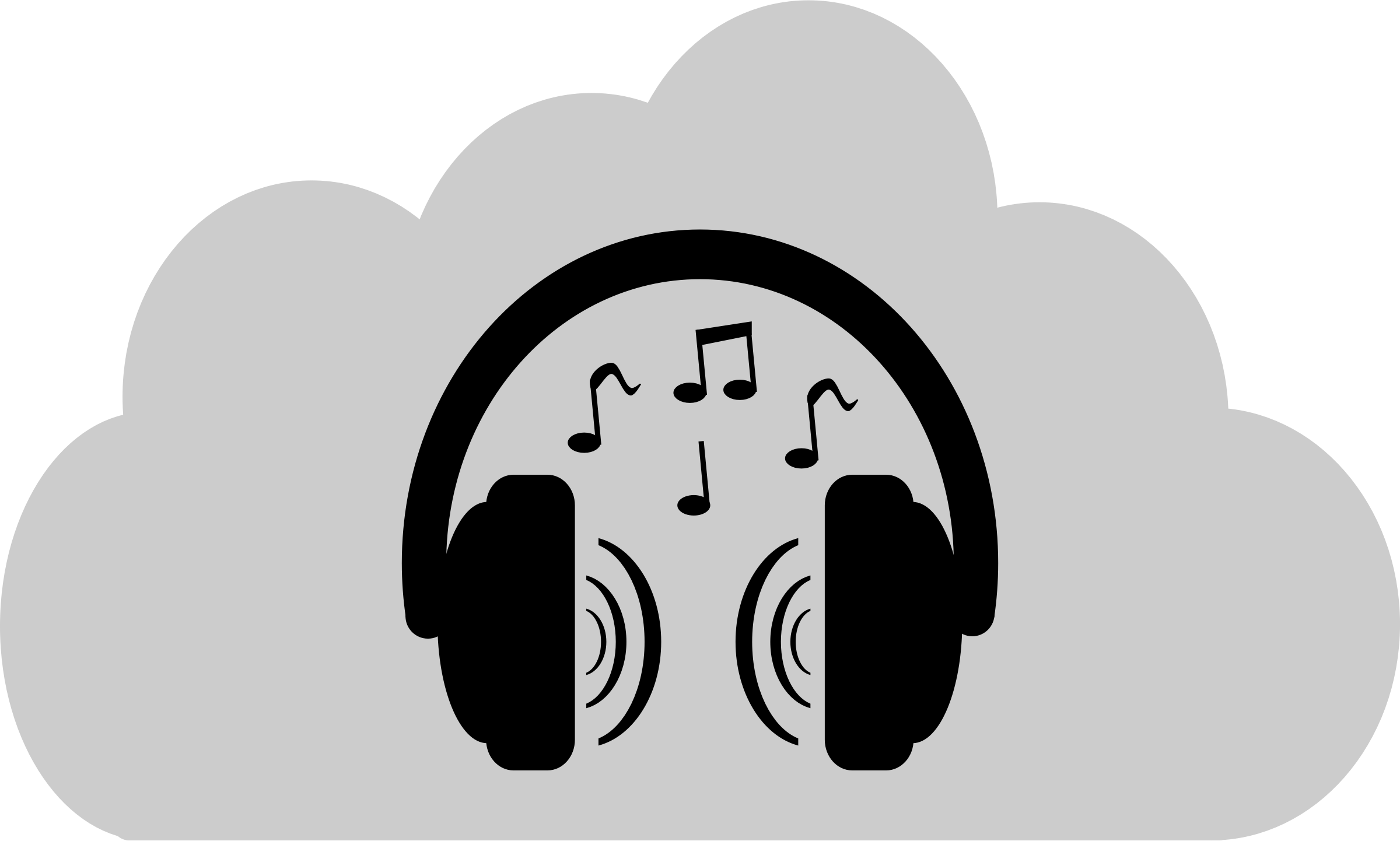 Headphones Music Clip Art (2400x1442)