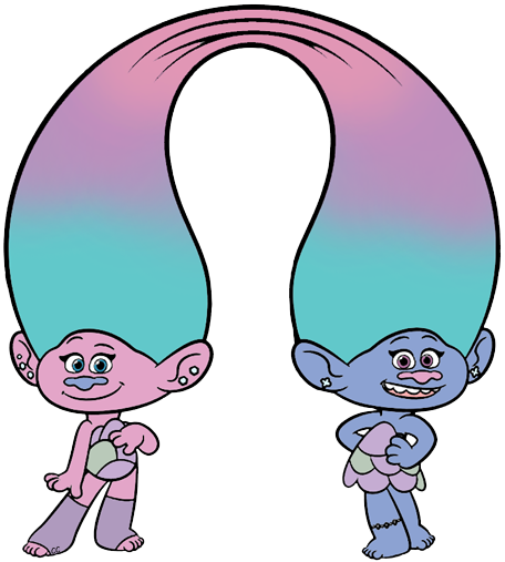About - Satin And Chenille Trolls Clipart (456x507)