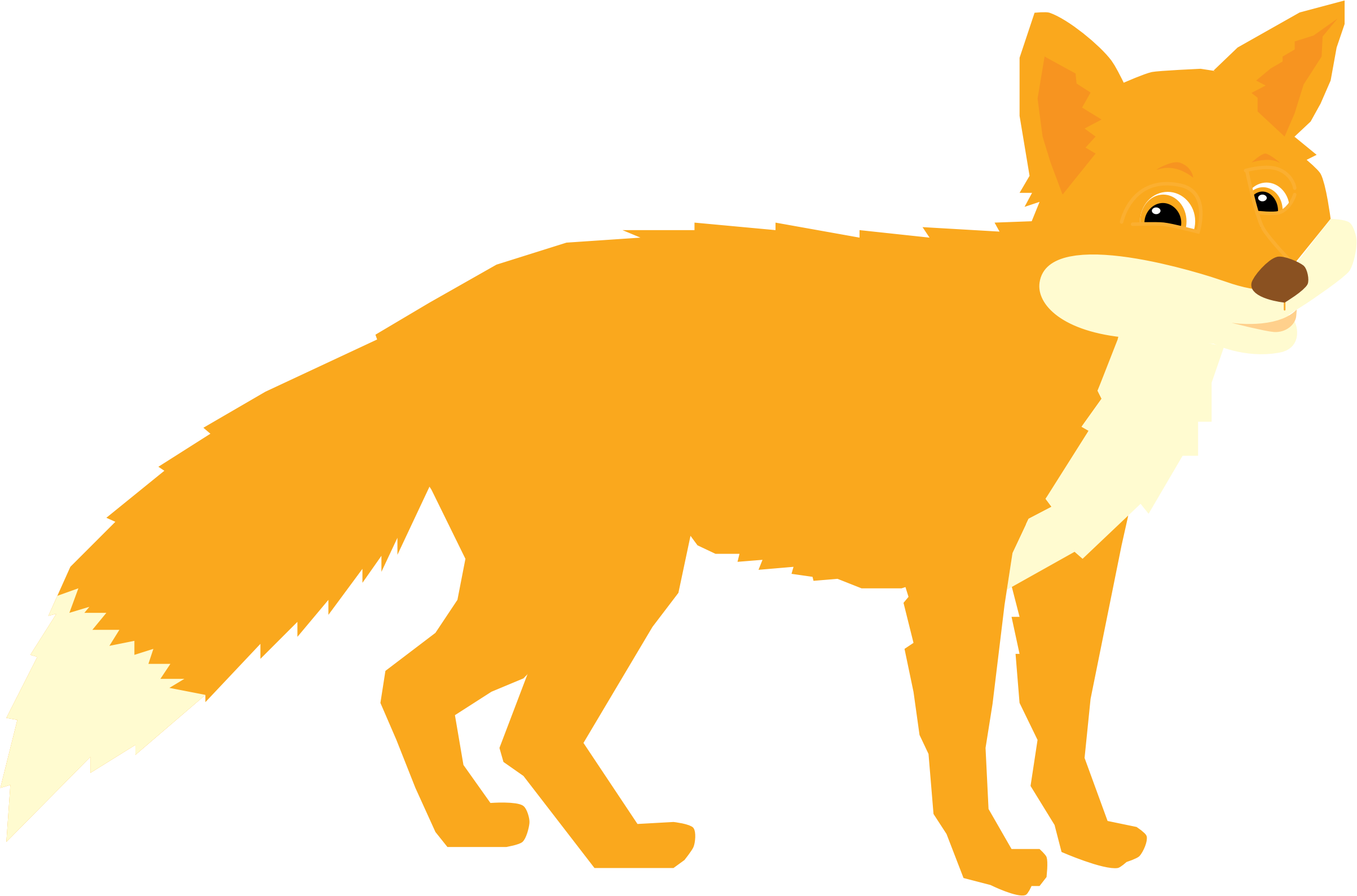 Movie Clipart Images Black And White - Fox Image Without Background (2406x1588)
