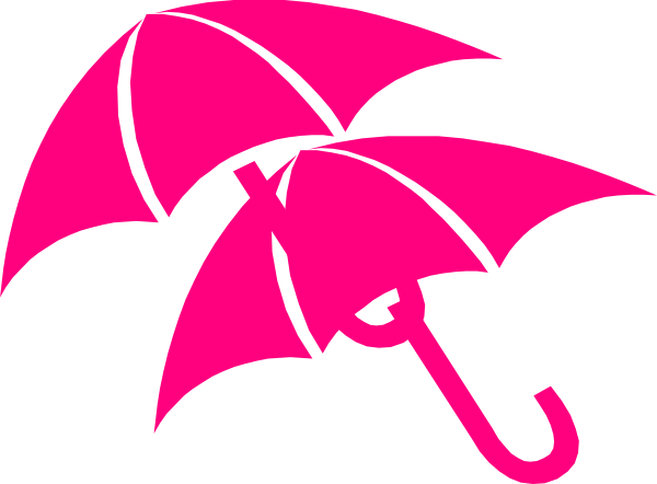 Pink Umbrella Clip Art (600x442)