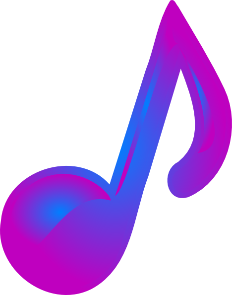 Purple Music Note Clip Art (468x594)