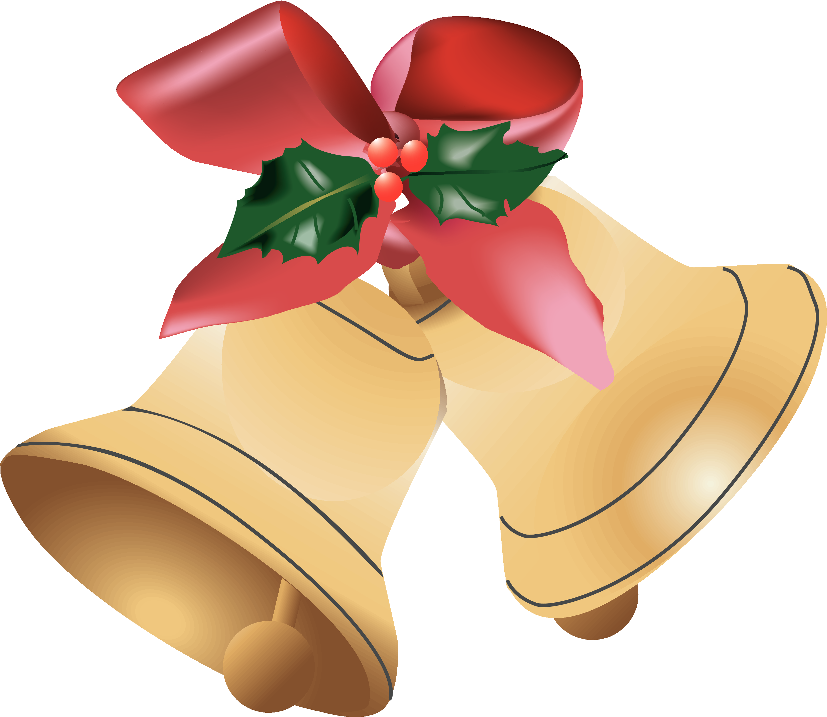 Christmas - Bells - Clip - Art - Christmas Clip Art Colour (3300x2871)