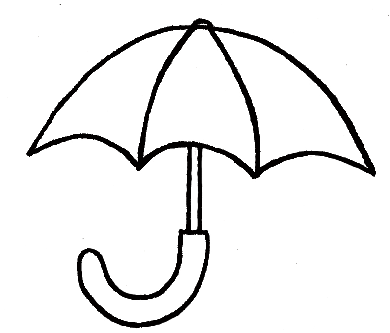 Cute Umbrella Drawing - Drawing Of A Umbrella (796x688)