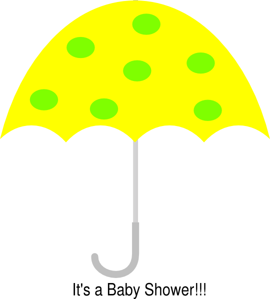Yellow Polka Dot Umbrella Clip Art At Clkercom Vector - Clip Art (540x598)