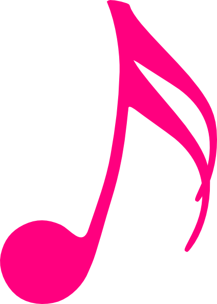Download Free Printable Clipart And Coloring Pages - Hot Pink Music Notes (426x596)