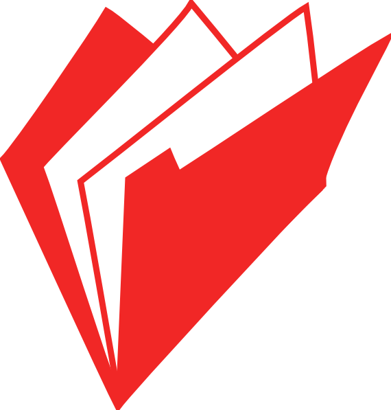 Folder Red Clip Art - Folder Logo Red Png (570x597)