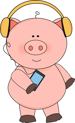 Pig Listening To Music - Pig Listening To Music (303x500)