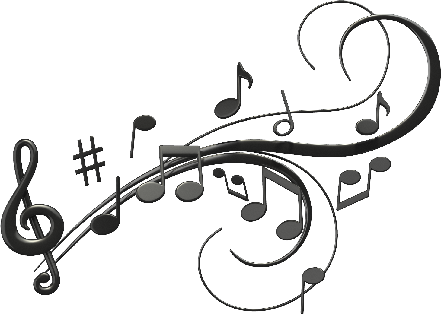 Music Notes Icon Clipart Web Icons Png - Transparent Background Musical Notes Clipart (1600x1100)