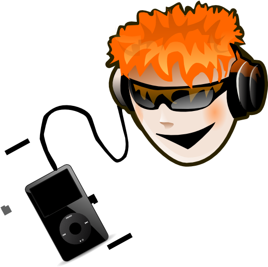 Listen To Music Clip Art At Clker - Listen To Music Png (528x596)