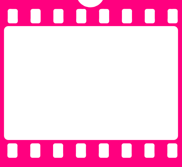Pink Film Strip Clip Art - Transparent Film Strip Png (600x550)