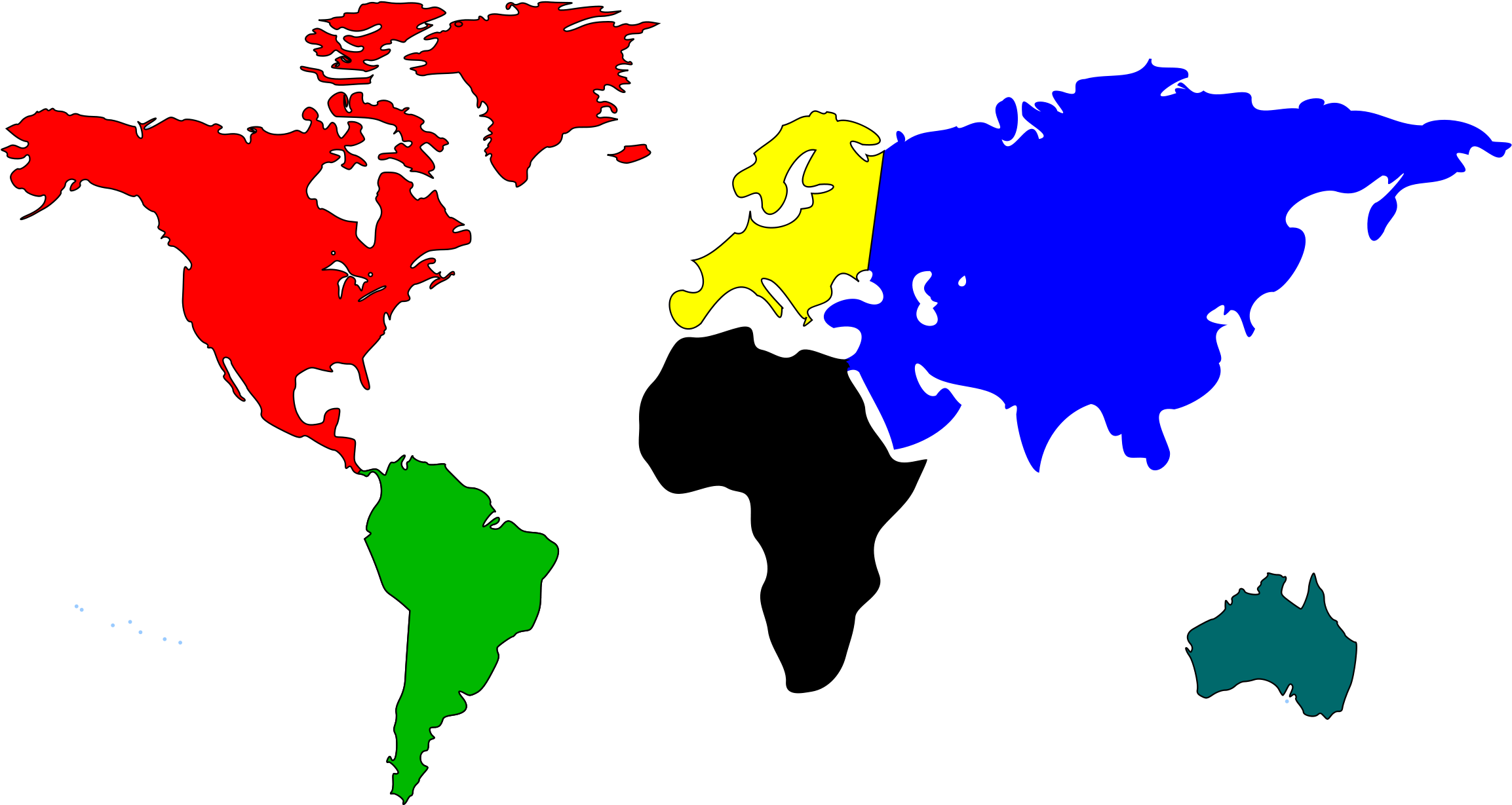 World Map Clip Art - Did T Rex Live (2400x1323)