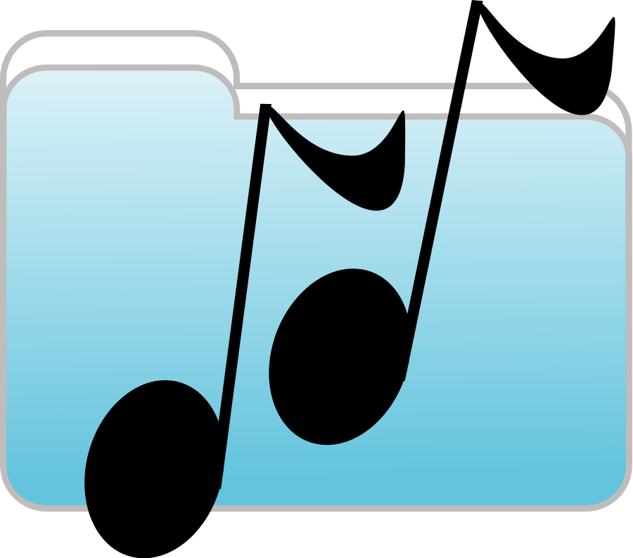 Image For Music Folder Music Clip Art - Music Folder Icon (2400x2111)