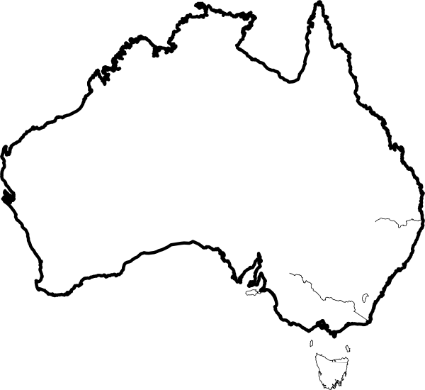 A4 Outline Of Australia (600x550)