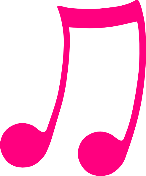 Download Free Printable Clipart And Coloring Pages - Pink Music Note (492x594)
