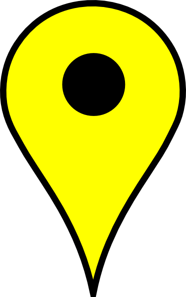 Map Pin Yellow Clip Art At Clker - Google Map Pin Yellow (372x594)