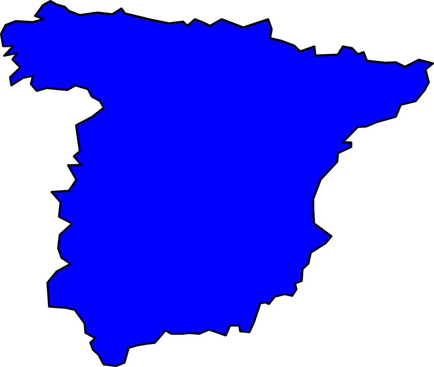 Spain Map Silhouette (887x750)