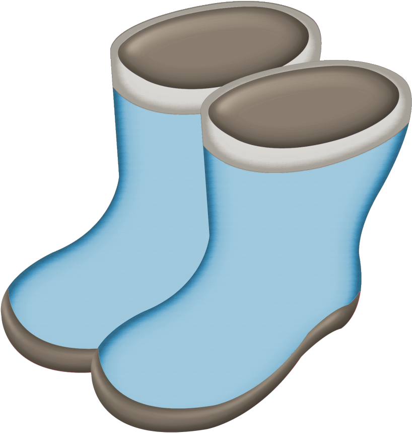 Boots Clip Art - Blue Rain Boots Clipart (833x870)