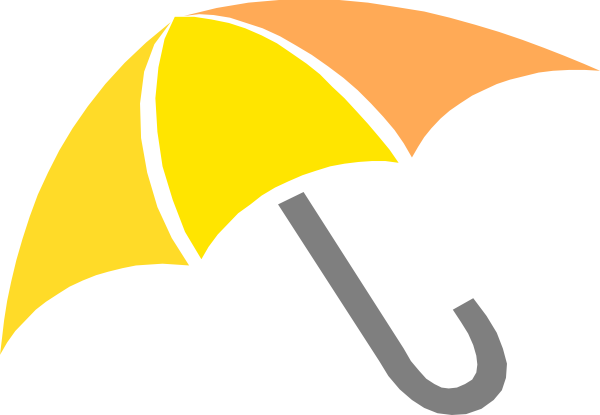 Yellow Umbrella Clip Art At Clker - Pink Umbrella Clip Art (600x415)