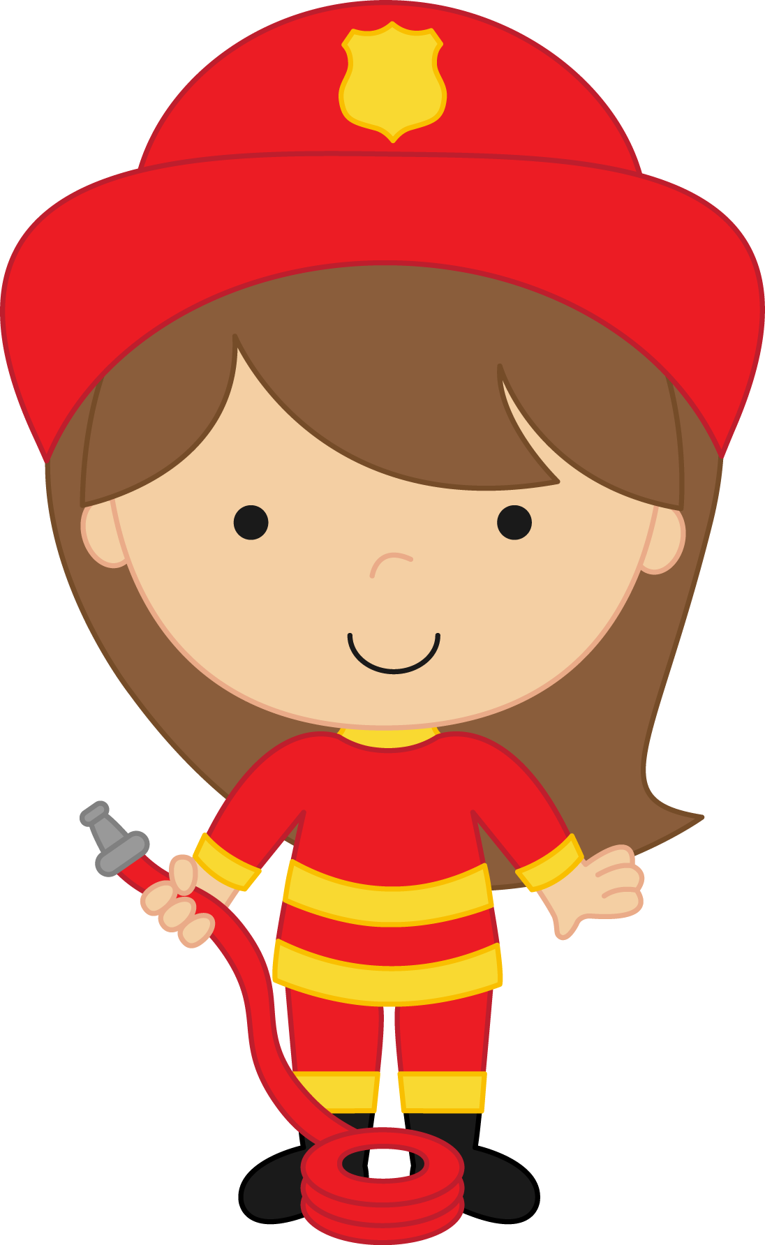 Firefighter, Office Ideas, Clip Art, Party Ideas, Girl - Girl Firefighter Clipart (1096x1784)