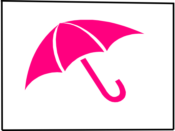 Umbrella Clip Art - Pink Umbrella Clip Art (600x450)