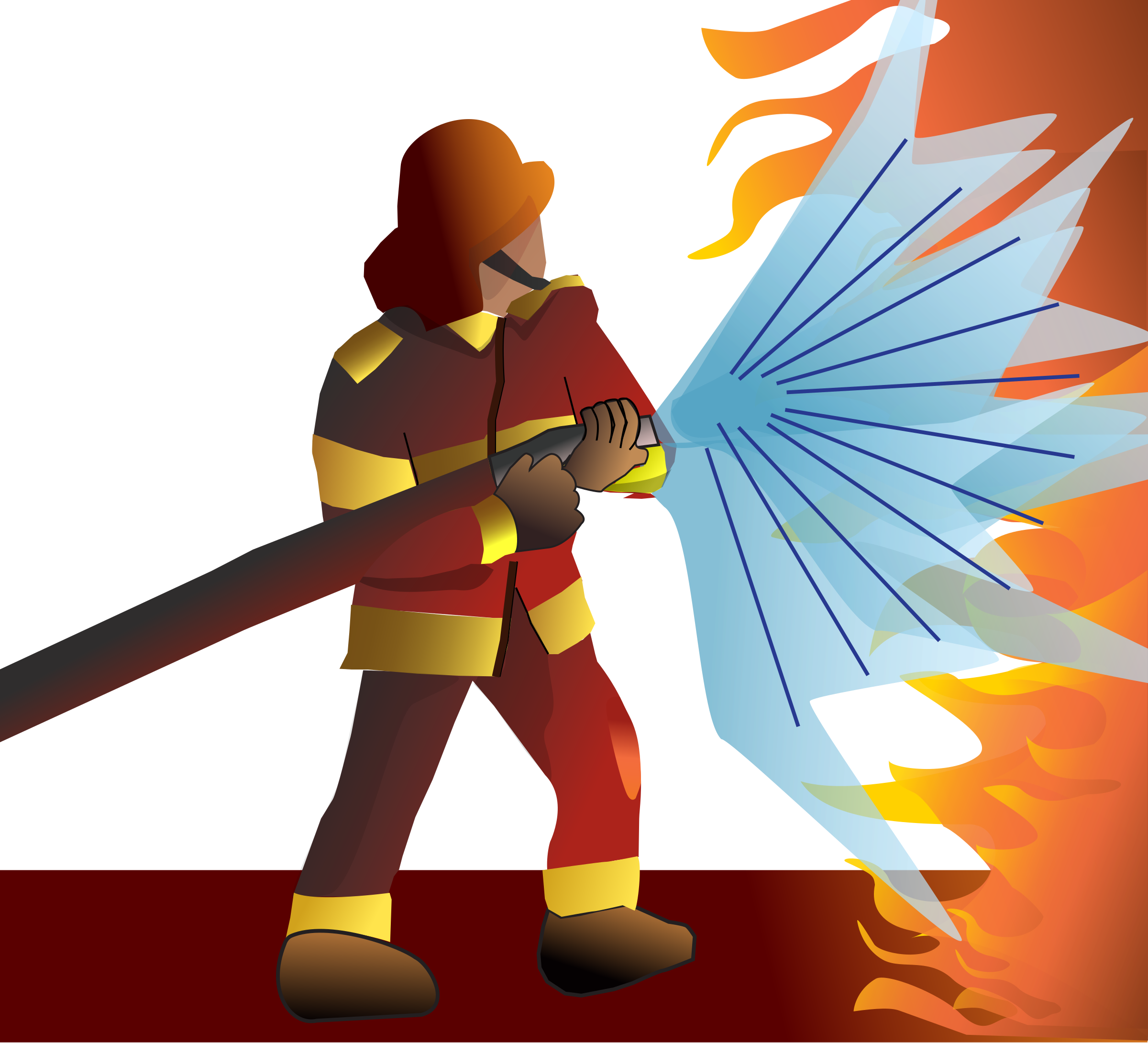 Medium Image - Png Clipart Firefighter (2400x2181)