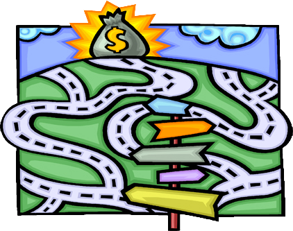 Amazing Roadmap Clipart Road Map Clip Art Clipart Best - Road Map To Money (422x333)