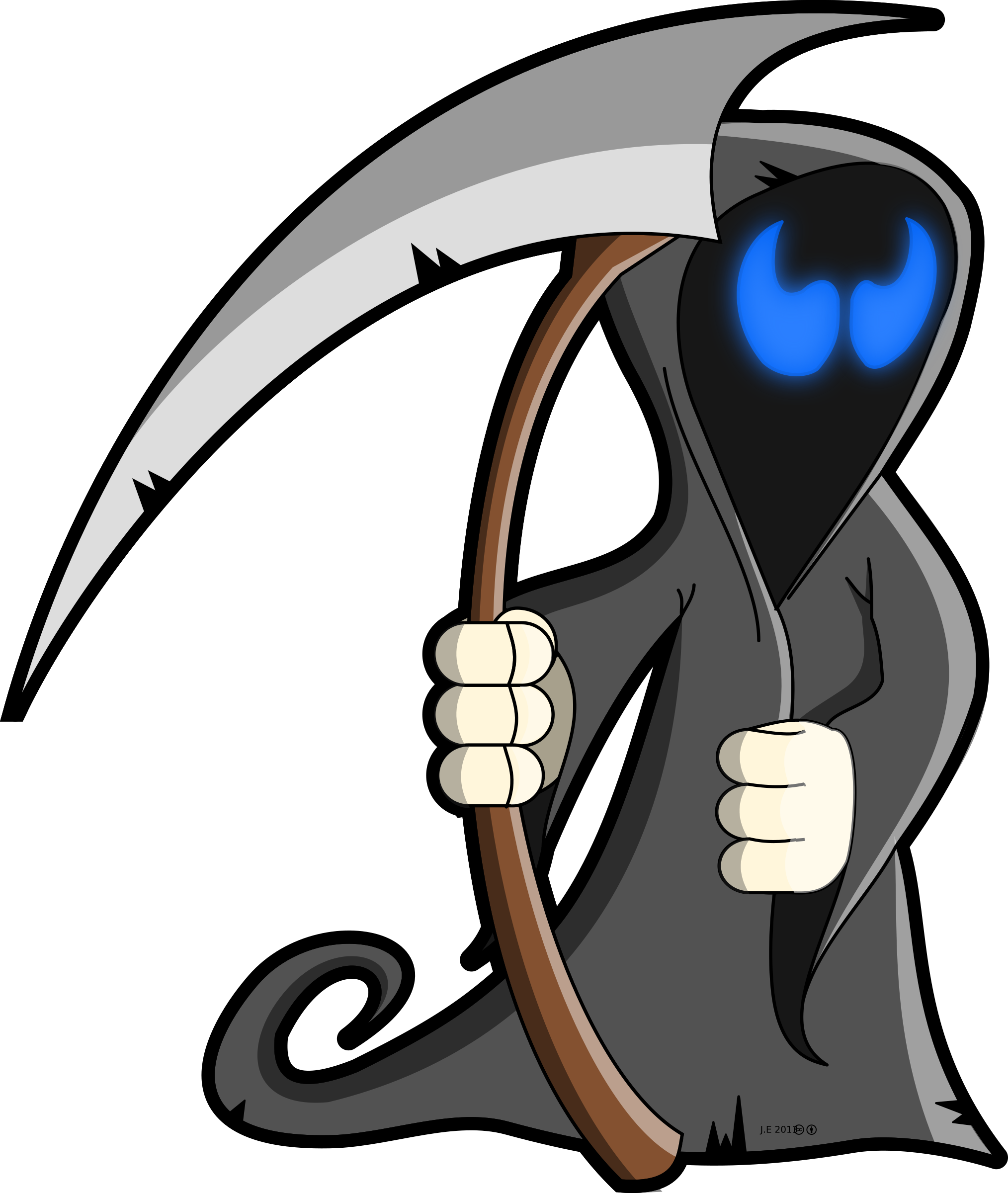 Big Image - Cartoon Grim Reaper Transparent (2028x2400)