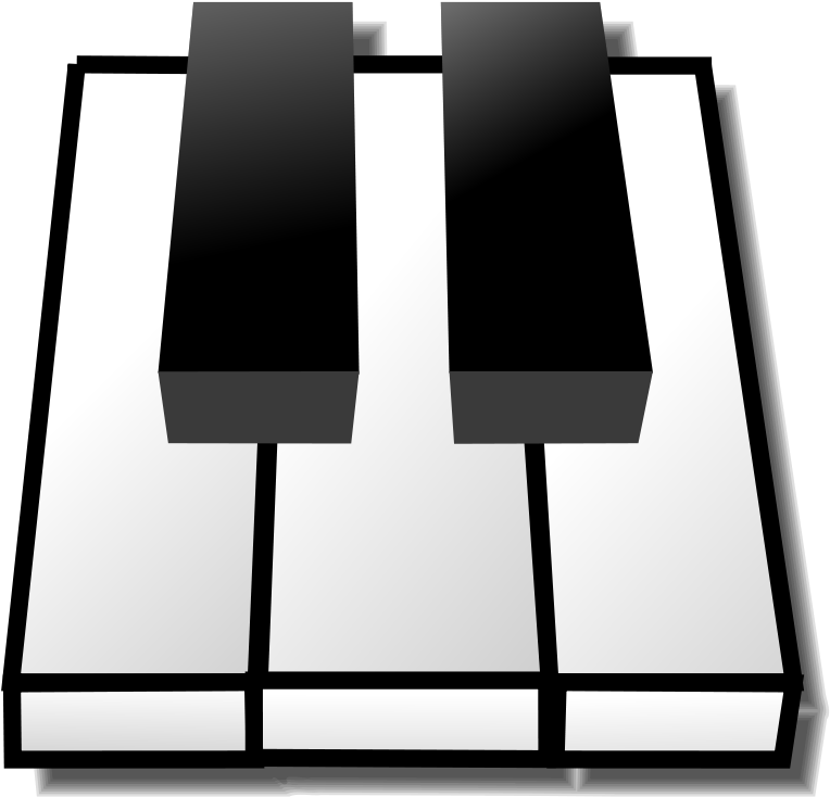 Homely Design Piano Clipart Keys Clip Art Best Panda - 2 Black Keys Piano (800x800)