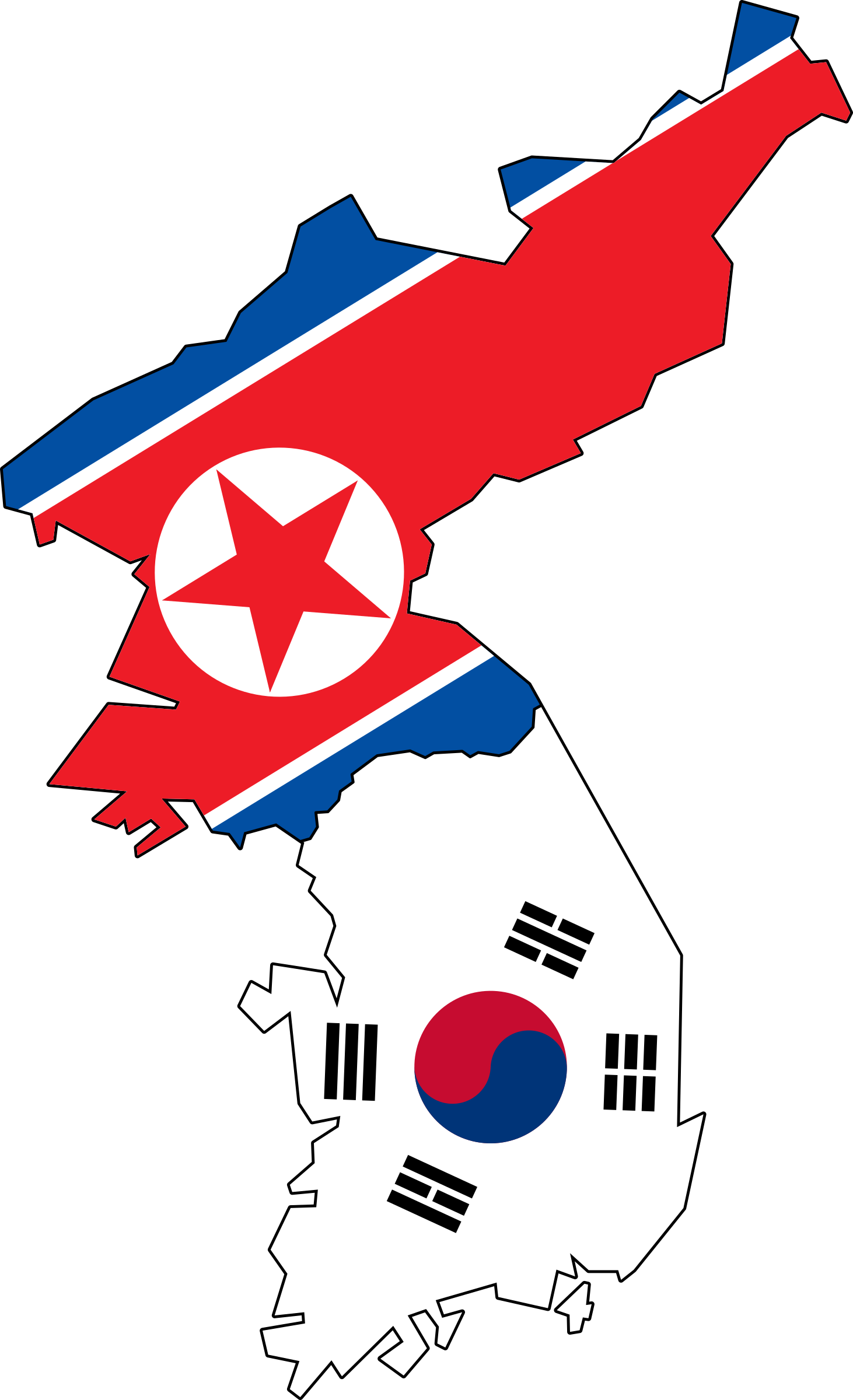 Big Image - North And South Korean Flags (1462x2400)