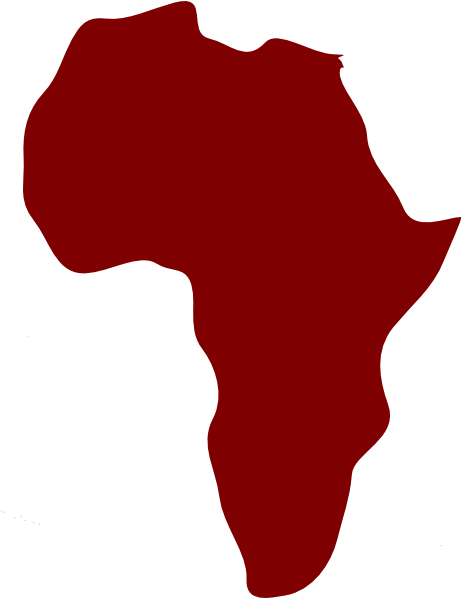 Africa Map Clipart Cliparts And Others Art Inspiration - Red Map Of Africa (522x597)