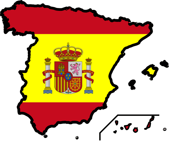 Ridgan6i9 Spain Map Clip Art - Spanish Flag Clip Art (717x600)