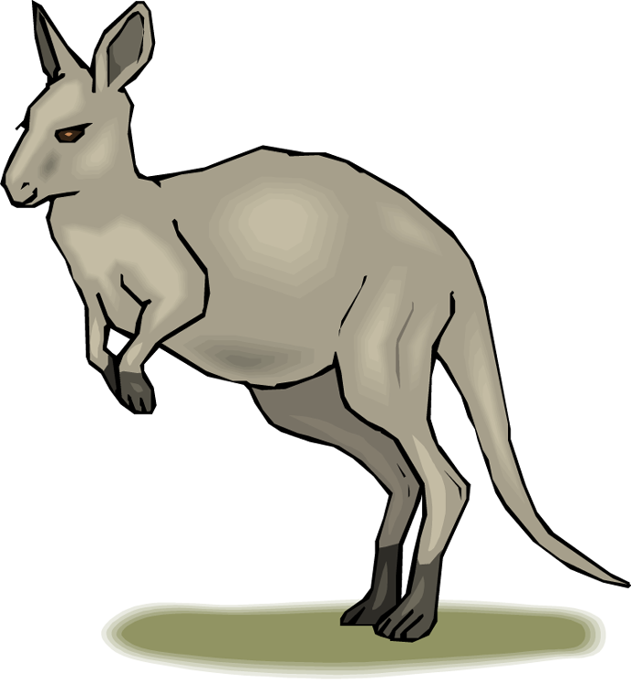Habitat Map Clipart Kangaroo Clip Art Library - Kangaroo Animated (692x750)