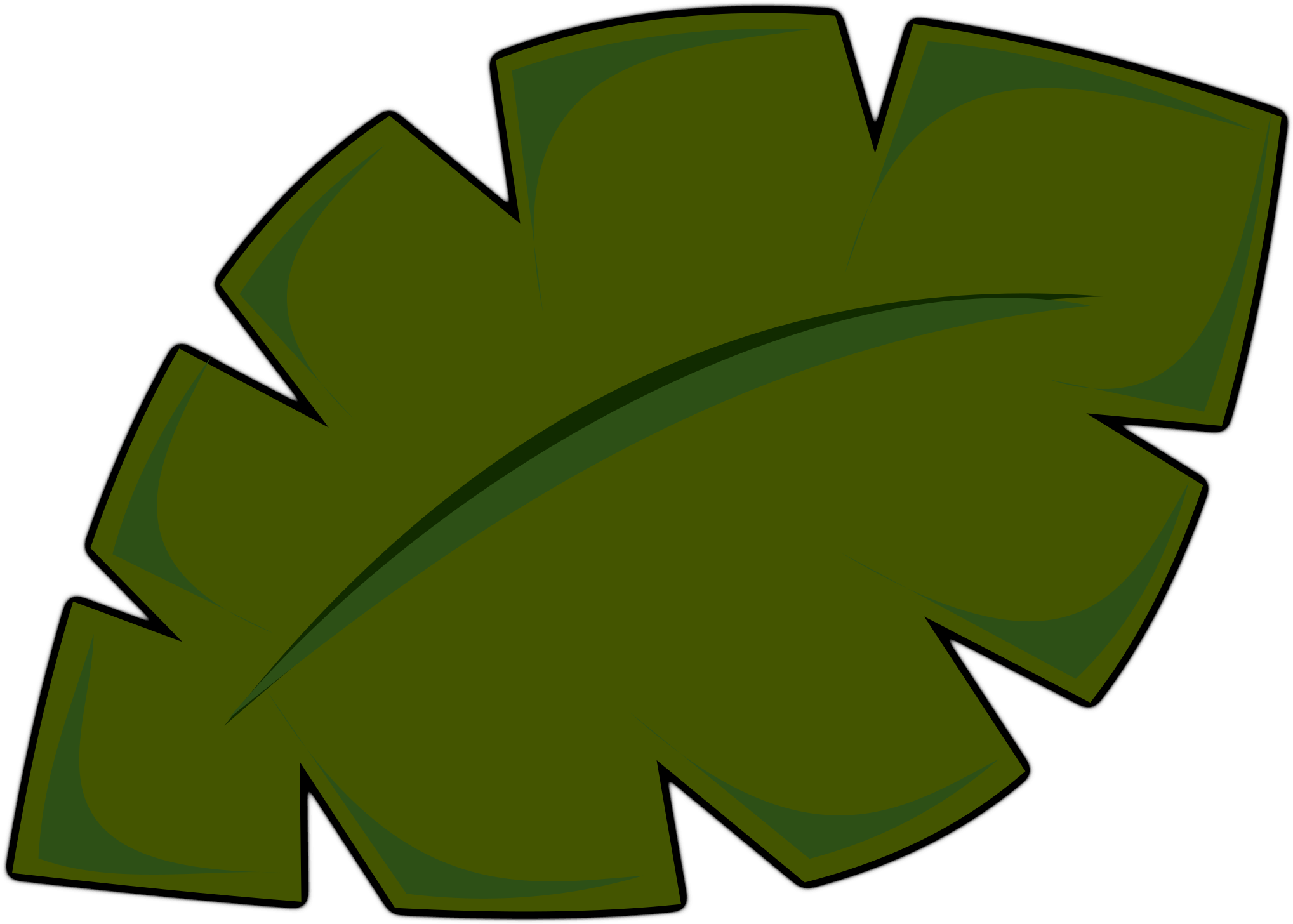 Big Image - Palm Tree Leaf Clip Art (2400x1699)