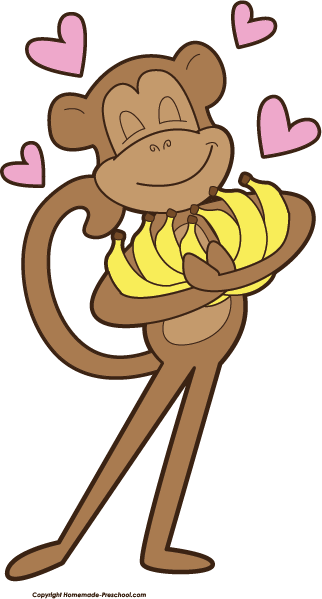 Monkey And Banana Clipart (322x599)
