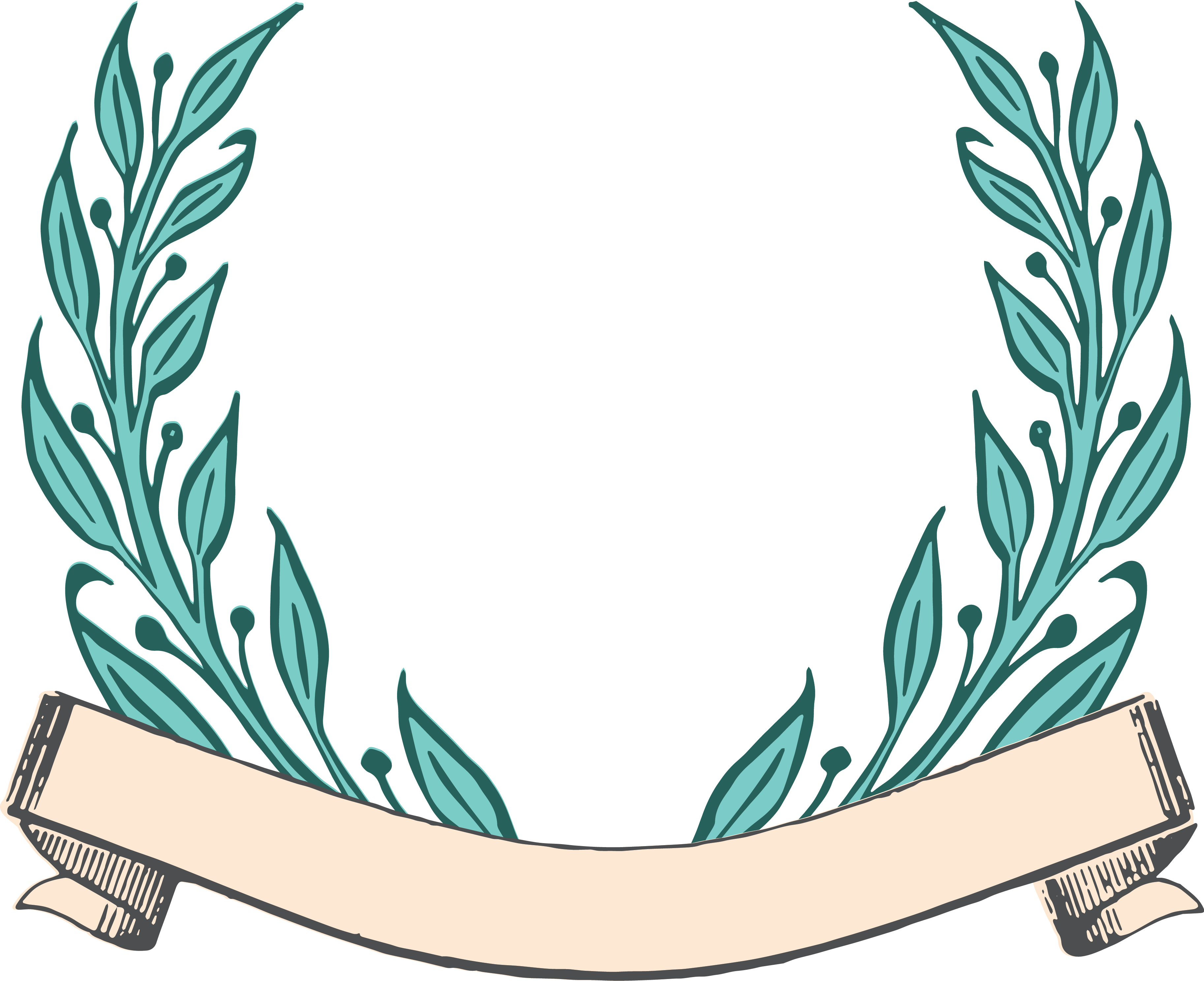 Laurel Wreath Clipart - Vintage Ribbon Vector Free Download (3651x2975)