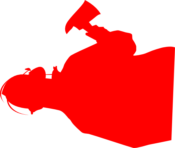 Fireman Red Clip Art - Fireman Silhouette (600x509)
