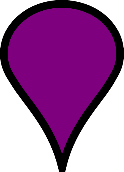 Map Clipart Google Map - Google Map Pin Purple (432x598)