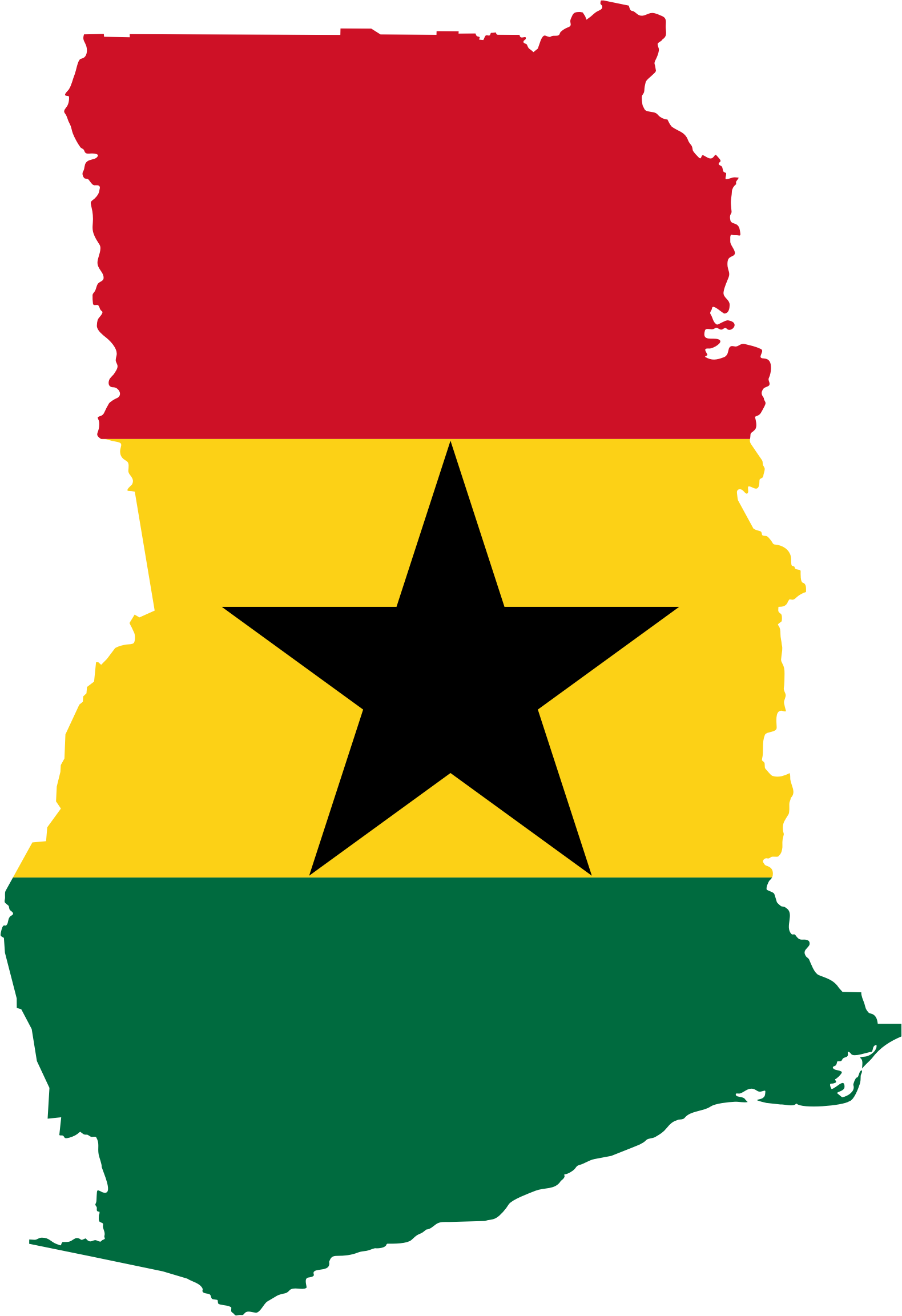 Ghana Clipart Clip Art Library - Ghana Flag Map (1580x2305)