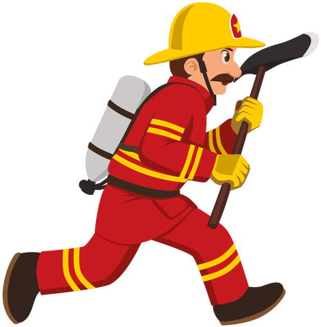 Firefighter Clipart Transparent - Firefighter Cartoon (512x512)