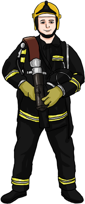 Firefighter Clip Art On Firefighters And Firemen - Fireman Images Free (400x751)