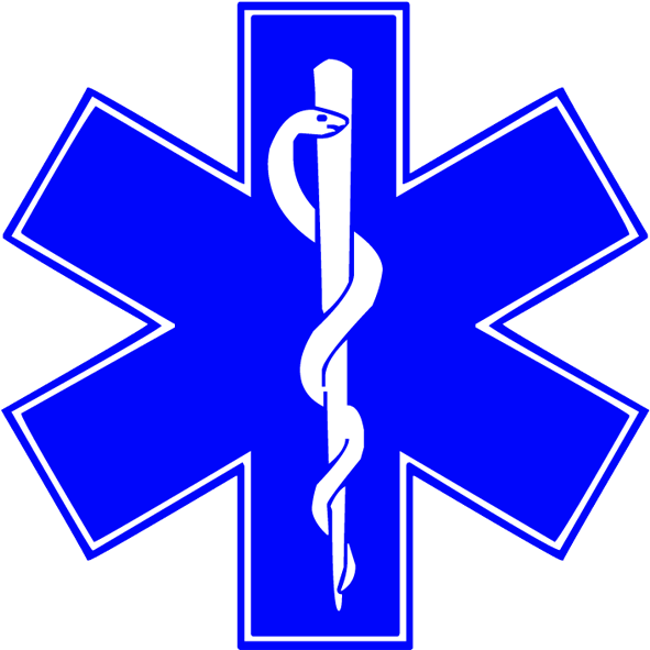 Blue Star Of Life Medical Symbol - Star Of Life Stickers (2000x2008)