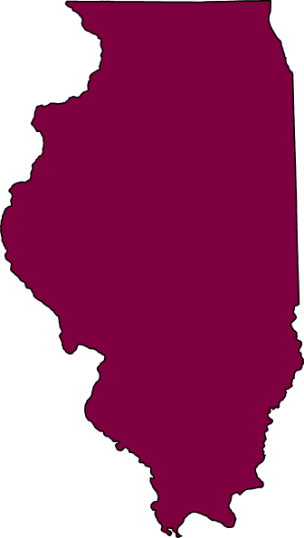 Illinois Map Clipart - State Of Illinois Shape (336x595)